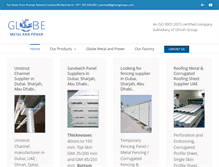 Tablet Screenshot of globemetalsuae.com